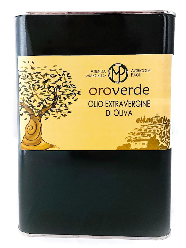 condimento OLIO EXTRAVERGINE DI OLIVA 2020<br/> LATTA 3 litri Az. Agr. Marcello Paoli - Il Borgo della Freschezza