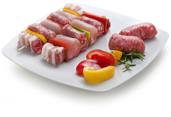 pronti a cuocere SPIEDINI MISTI<br/> CON PEPERONI<br/> 400g F.B.M. Lavorazione carni srl - Il Borgo della Freschezza