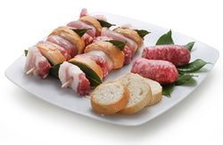 SPIEDINI CASERECCI MISTI<br/> CON ALLORO<br/> 400g