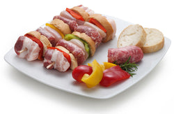 SPIEDINI CASERECCI MISTI<br/> CON PEPERONI<br/> 400g